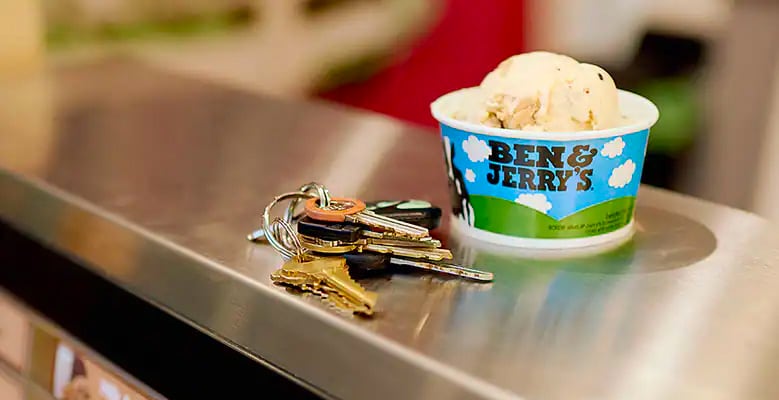 car keys on countertop